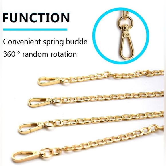 2 Pcs Chain Straps Replacement Bundle -360 rotating Buckles - Picture 2 of 4